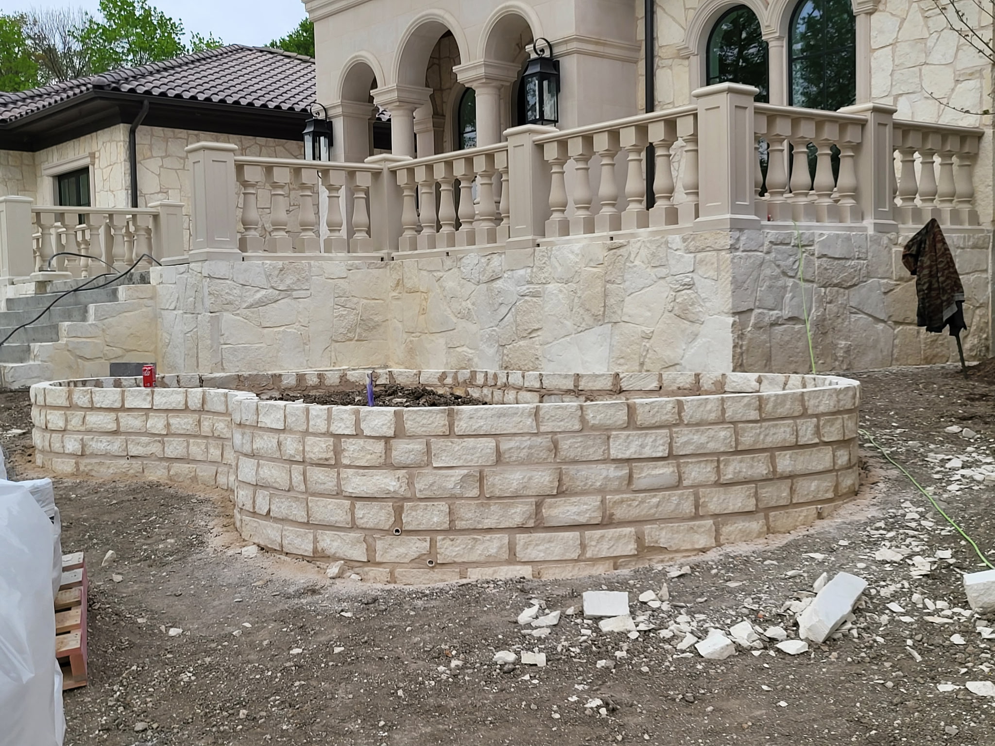 Flowerbed and landscaping project